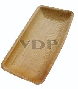 10 Inch Rectangle Areca Leaf Plate For Serving Food