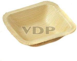 4 Inch Square Areca Leaf Bowl For Serving Food