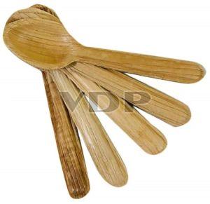 Pain Areca Leaf Serving Spoon For Having Food