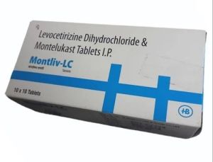 Levocetirizine Dihydrochloride & Montelukast Tablets, Packaging Type : Paper Box