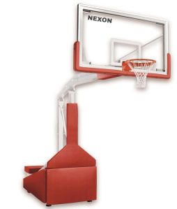 Nexon Polished Iron Hydraulic Basketball Post