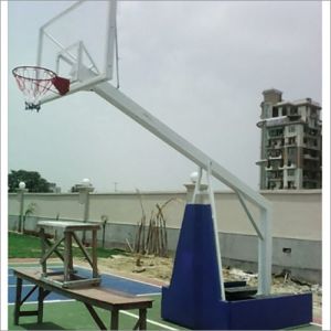 Nexon Polished Carbon Steel Moveable Basketball Pole, Rim Material : Solid Olympic