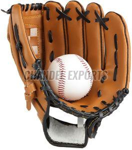 Leather PVC Baseball Gloves, Color : Brown