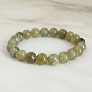 Green Garnet Gemstone Bracelet, Shape : Round