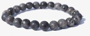 Larvikite Gemstone Bracelet, Shape : Round