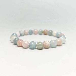 Morgonite Gemstone Bracelets, Shape : Round