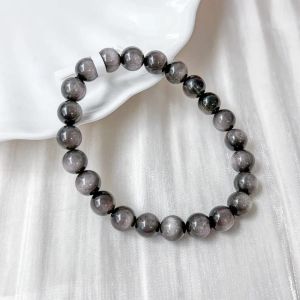 Silver Obsidian Gemstone Bracelets