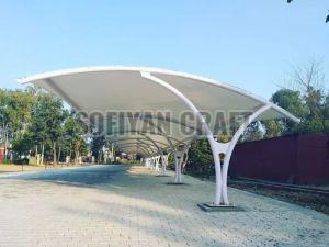 Plain PVC Car Parking Shed, Color : White