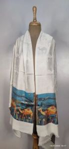 Cemal Print Ladies Modal Stole, Technics : Machine Made