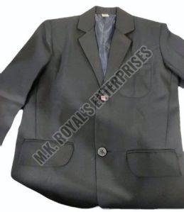 Plain Woolen Boys Black School Blazer, Age Group : 7-10years