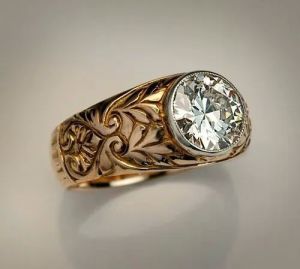 Mens Antique Diamond Ring