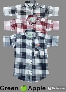 Green Apple Cotton Full Sleeve Formal Shirts, Gender : Male