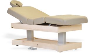 Esthetica Aluminum Alloy Electric Massage Table, Color : Brown, Grey, Multi