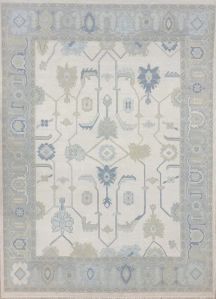 Hand Knotted Oushak Rug