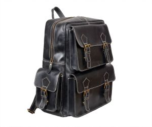 Leather Laptop Backpack (5 Pocket)