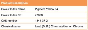 Yellow Pigment Lemon Chrome For Road Marking Paint