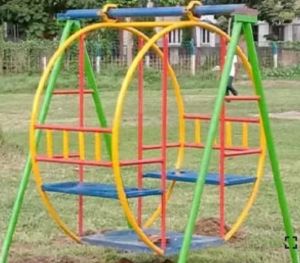 Polished Mild Steel Circular Swing For Garden, Kids School