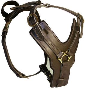 Adjustable Leather Dog Harness