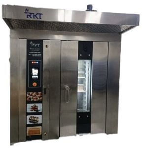 Electric 50Hz Mild Steel Rotary Rack Oven For Roasting Heating