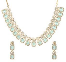 Gold Plated Turquoise Necklace Set