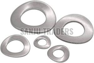 Polished Metal Automotive Wave Washers, Shape : Round