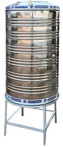 Salvin Vertical Stainless Steel Tank, Shape : Round