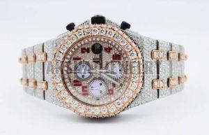 Natural Fine Moissanite Diamond Watch, Display Type : Analog