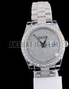 Trending Moissanite Diamond Studded Amazing Wrist Watch