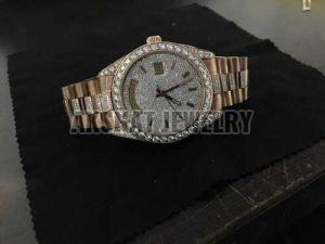 Trending Moissanite Diamond Studded Wrist Watch