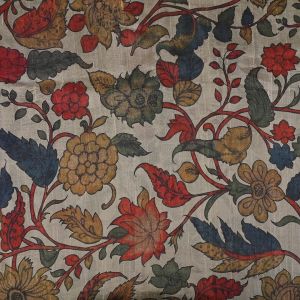 Almond Brown Printed Raw Silk Fabric, Width : 44 Inch