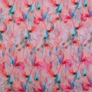 Light Peach Printed Georgette Fabric