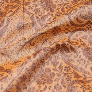 Pastel Orange Color Jamawar Silk Fabric