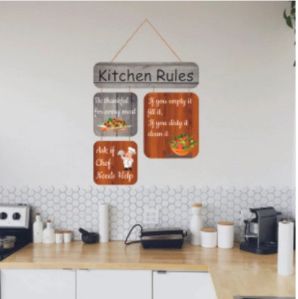 Kitchen Rules MDF Wall Decor