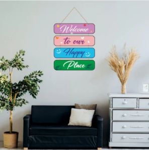 Welcome To Our Happy Place MDF Wall Decor