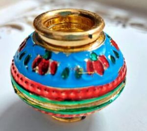 Metalic Gold Plated Makhan Matki Toy