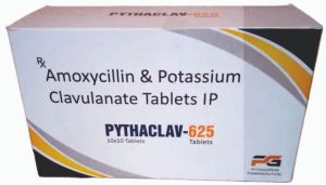 Amoxicillin Potassium Clavulanate Tablets, Packaging Type : Box