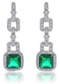 Emerald Drop Woman Earrings