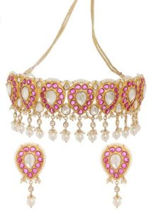 Rajwada Woman Kundan Choker Set