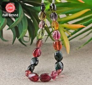 Multi Tourmaline Step Cut Gemstone Beads