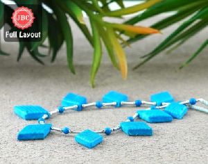 Natural Arizona Turquoise Carved Fancy Gemstone Beads