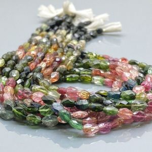 Natural Multi Color Tourmaline Gemstone Beads