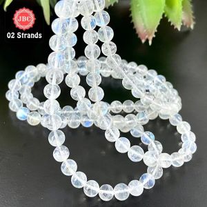 Rainbow Moonstone Smooth Round Shape Gemstone Beads