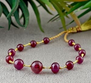 Ruby Smooth Round Gemstone Beads