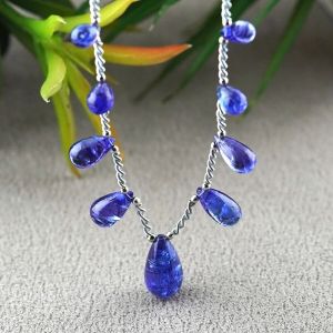 Tanzanite Smooth Drops Gemstone Beads