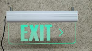 Battery Aluminium Emergency LED Exit Light, Color : Blue, Grey, Metallic, Silver, White, Packaging Material : Wood