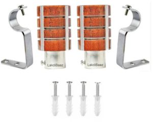 Wooden Curtain Finials With Bracket