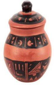 Clay Curd Pot With Cap 350 Ml Black Italica Design