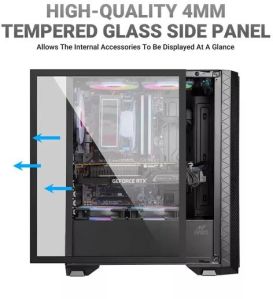 Ant Esports ICE-311MT Black Gaming CPU Cabinet