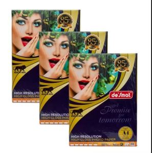 Desmat Glossy Paper 130gsm A4 Inkjet Photo Paper (50 Sheets)