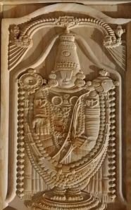 Lord Venkateshwara Sandstone Wall Mural